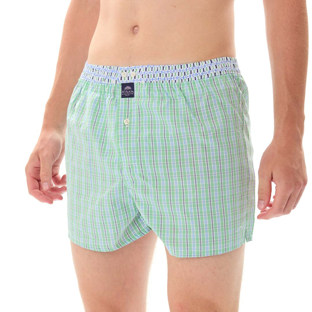 M5318 - Tartan verde chiaro & blu
