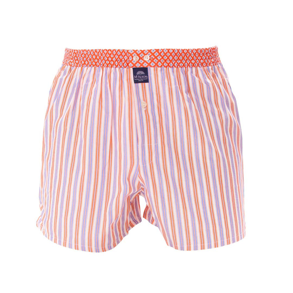 M5319 - rayé orange & bleu