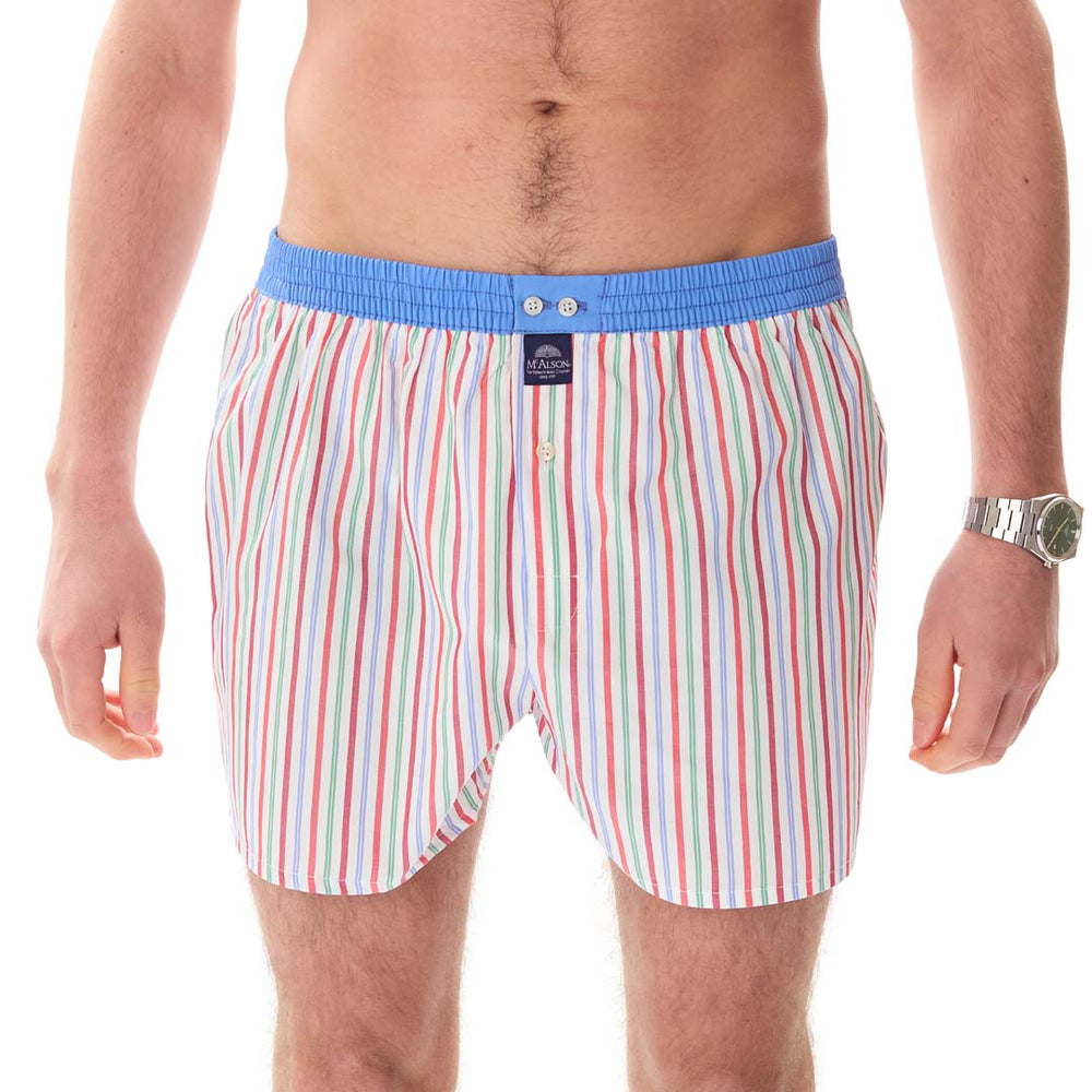 M5404 - Rayure rouge & bleu