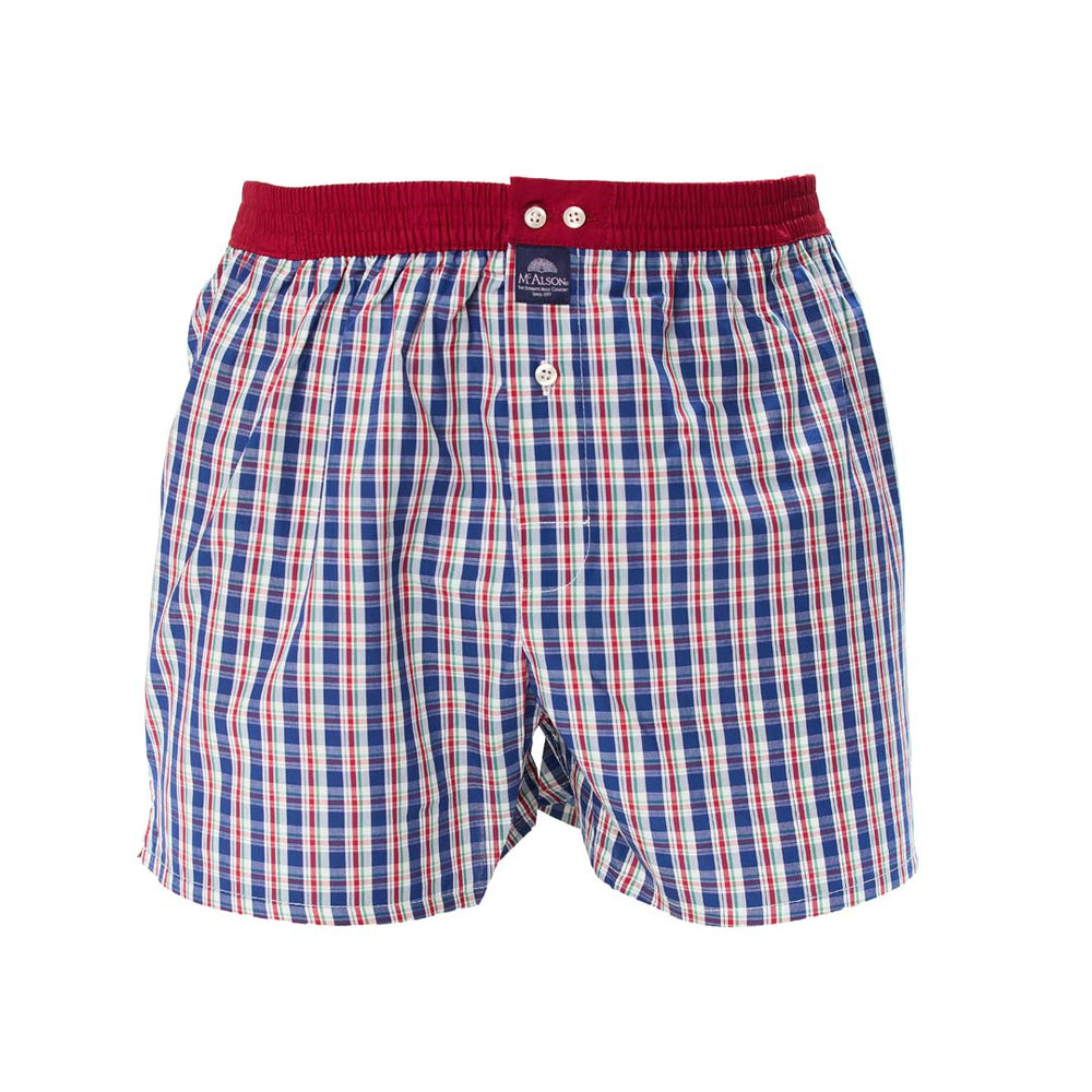 M5409 - Tartan navy & white