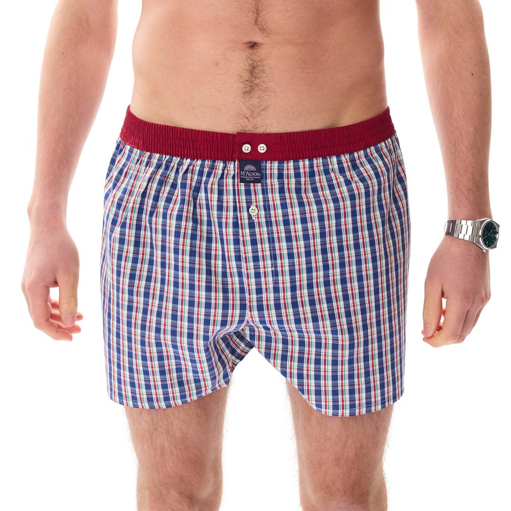 M5409 - Tartan navy & white