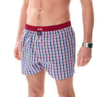 M5409 - Tartan navy & white