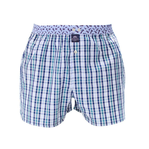 M5411 - Tartan blau & weiss