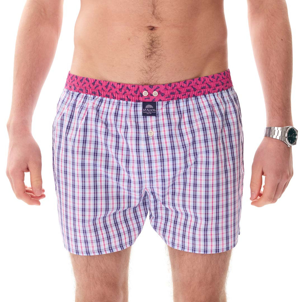 M5413 - Tartan blu & rosa
