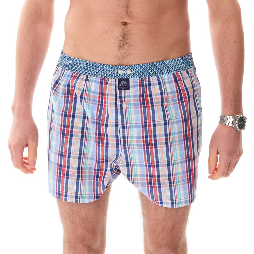 M5421 - Madras blue multi