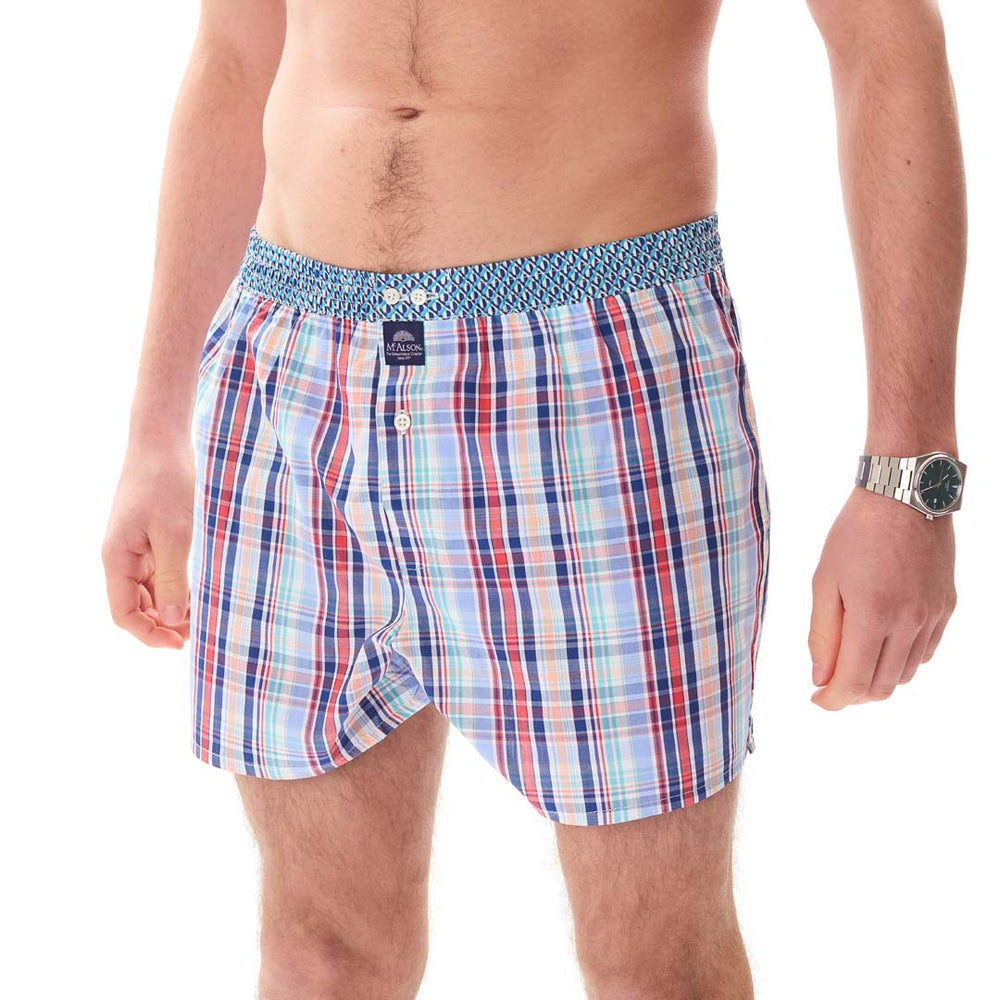 M5421 - Madras blue multi