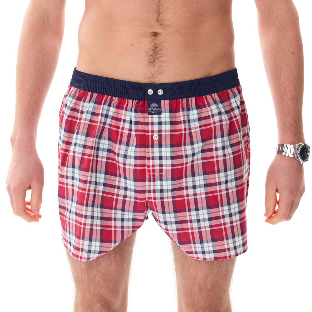 M5431 - Madras red & navy