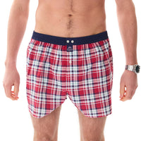 M5431 - Madras red & navy