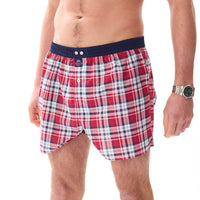 M5431 - Madras red & navy