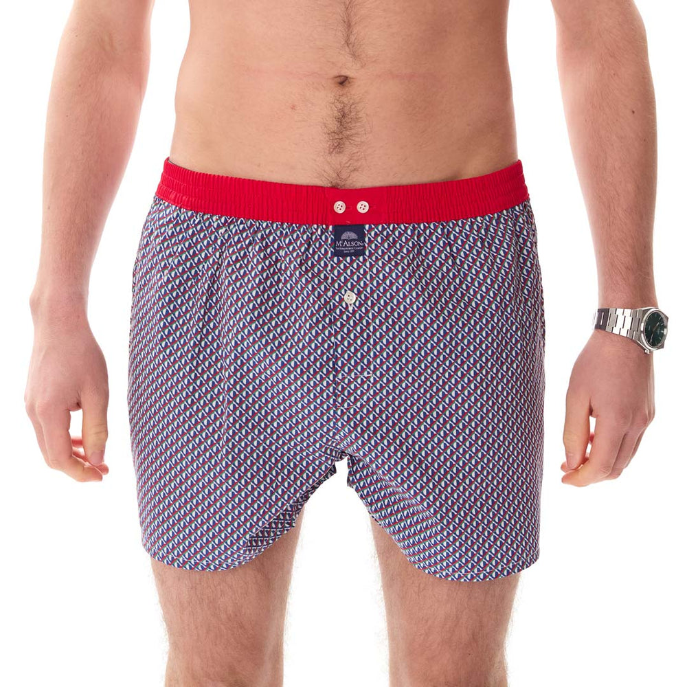 M5439 - Geometrico rosso & blu