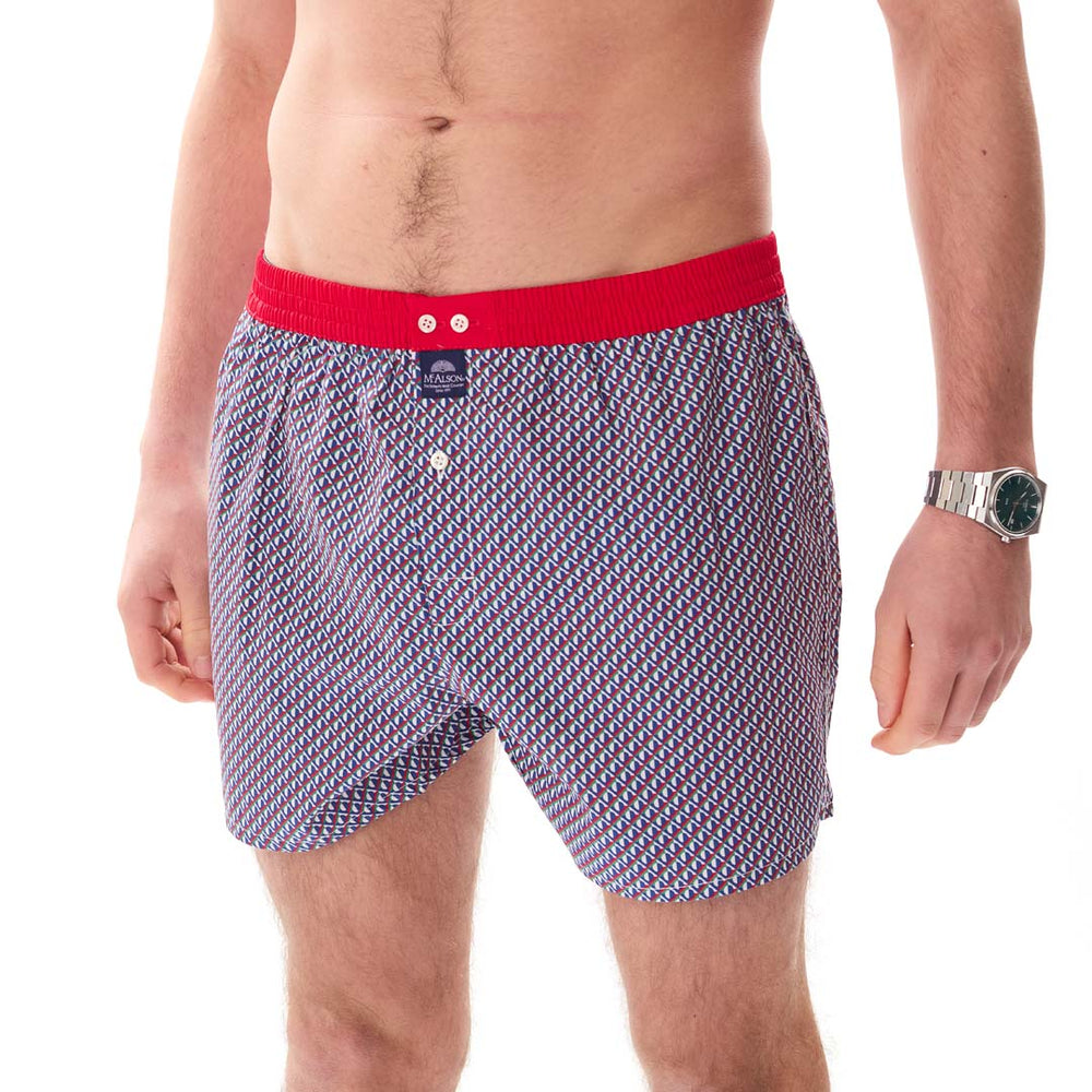M5439 - Geometrico rosso & blu