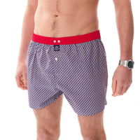M5439 - Geometrico rosso & blu