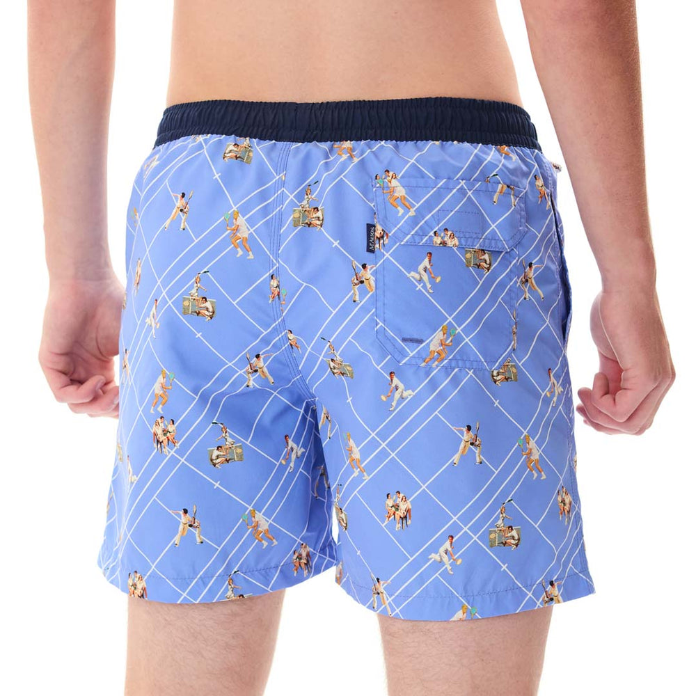 MS5307 - Tennisplatz hellblau & Marineblau