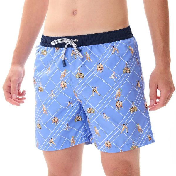 MS5307 - Court de tennis bleu clair & bleu marine