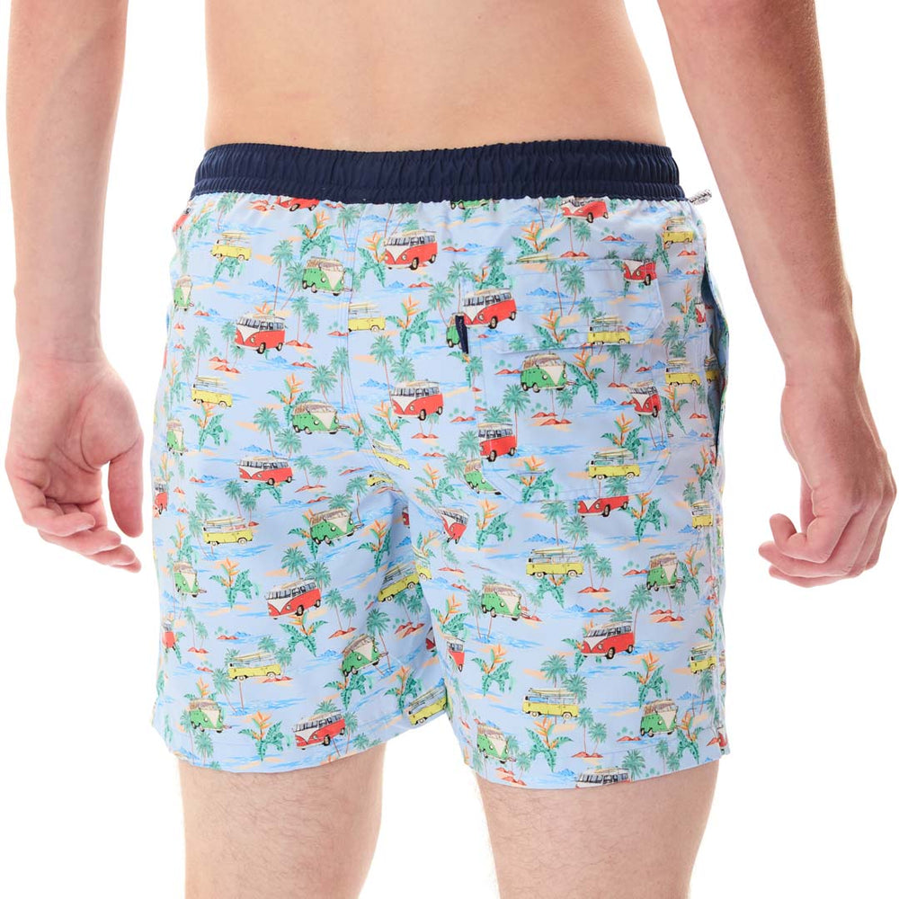 MS5322 - Van Tropical bleu clair & bleu marine