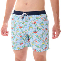 MS5322 - Van Tropical bleu clair & bleu marine