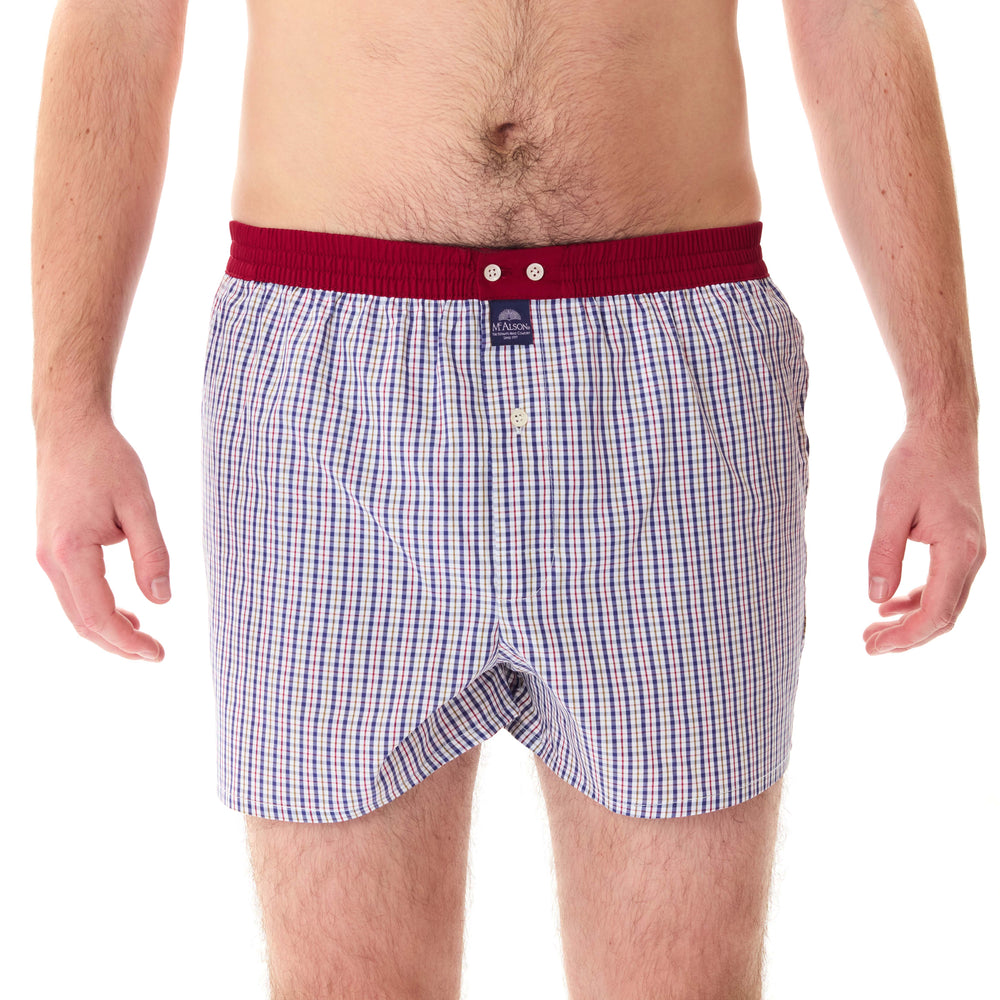 M5201 - Quadrettato blu-marino & bordeaux