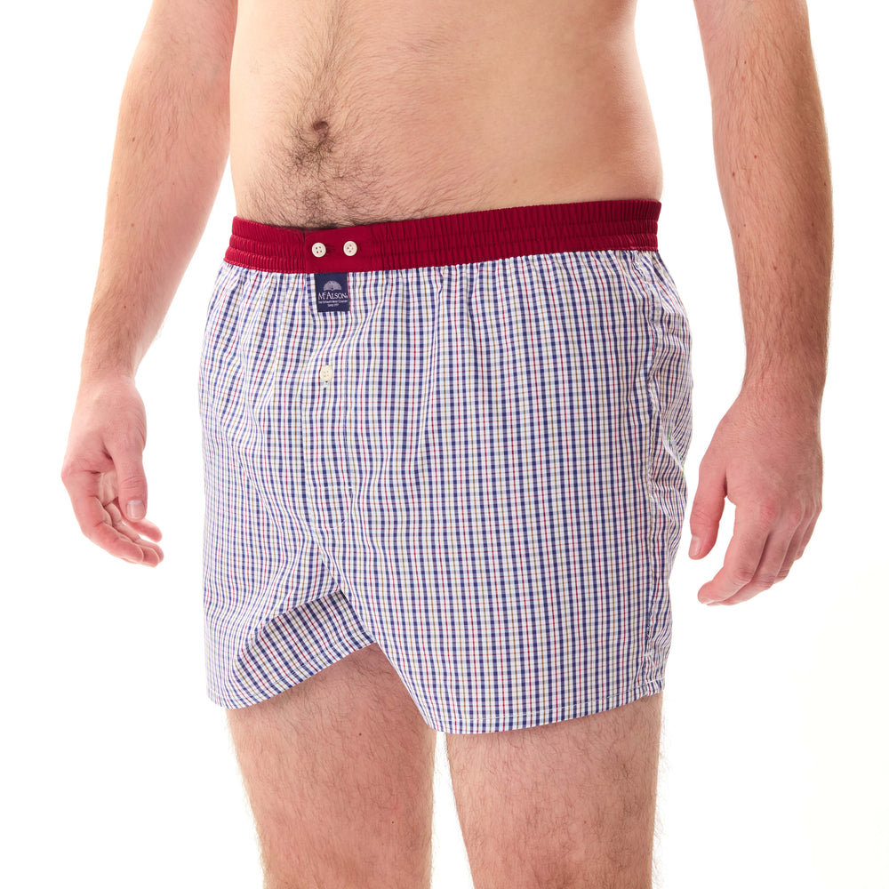 M5201 - Quadrettato blu-marino & bordeaux