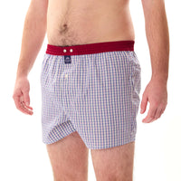 M5201 - Quadrettato blu-marino & bordeaux