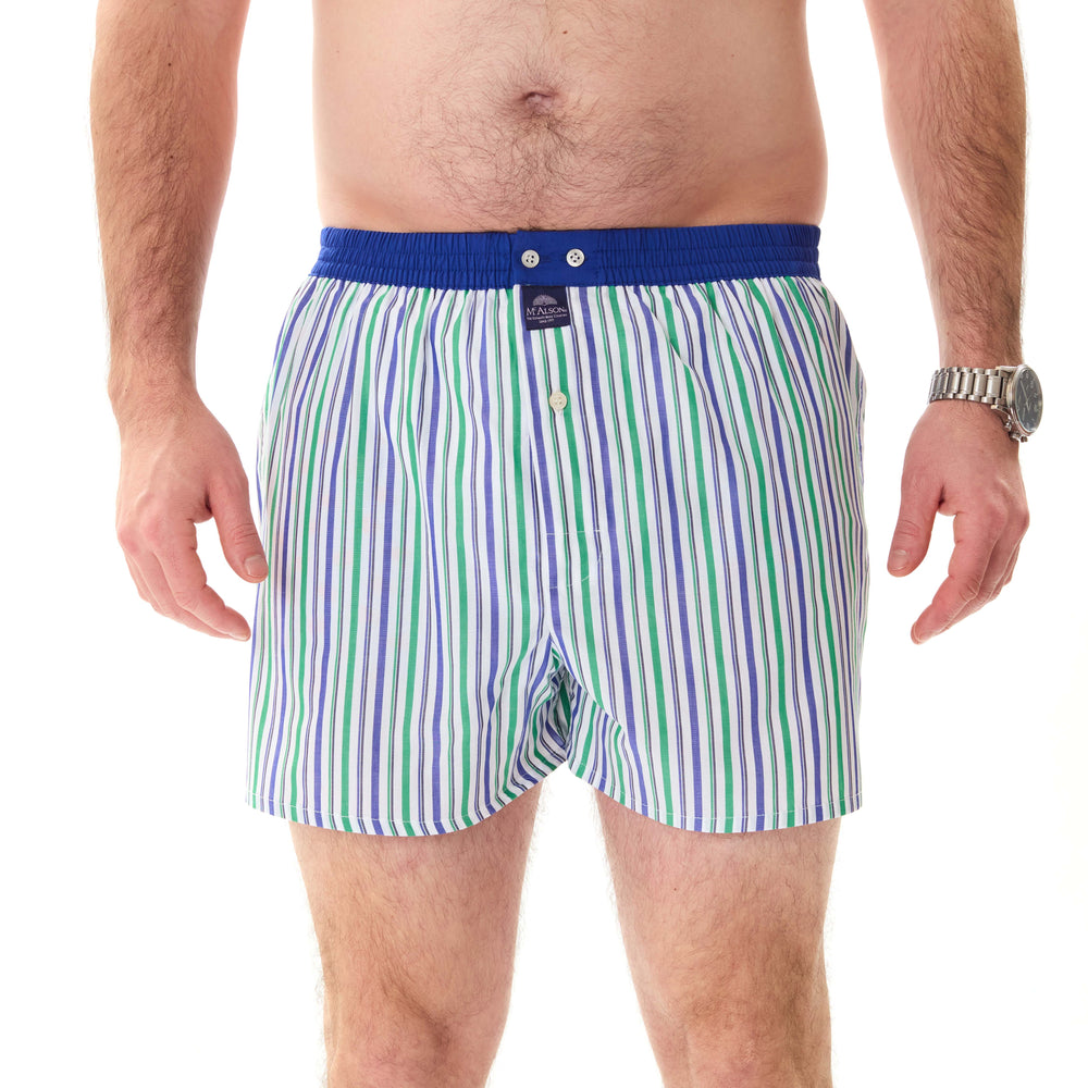 M5202 - Stripes green & blue