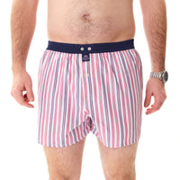 M5205 - Rayé rouge & marine