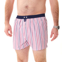 M5205 - Strisce rosso & blu-marino