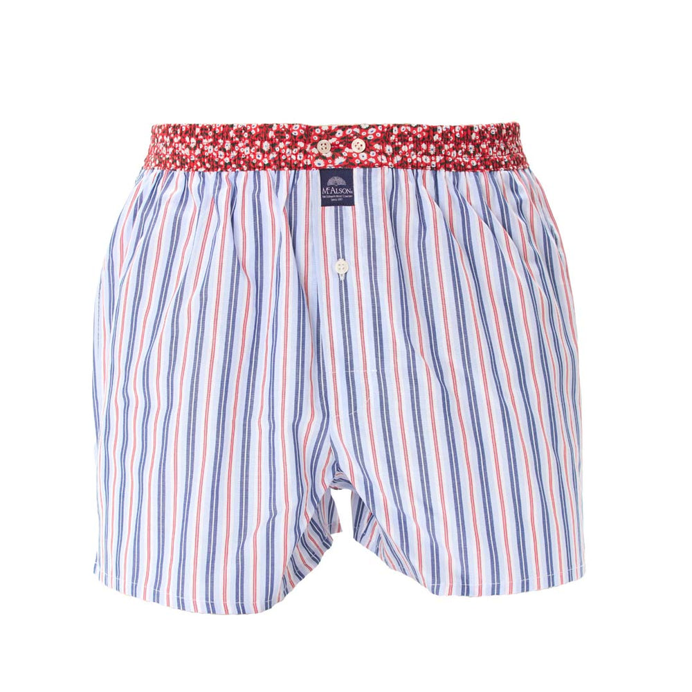 M5206 - Stripes light blue, navy & red