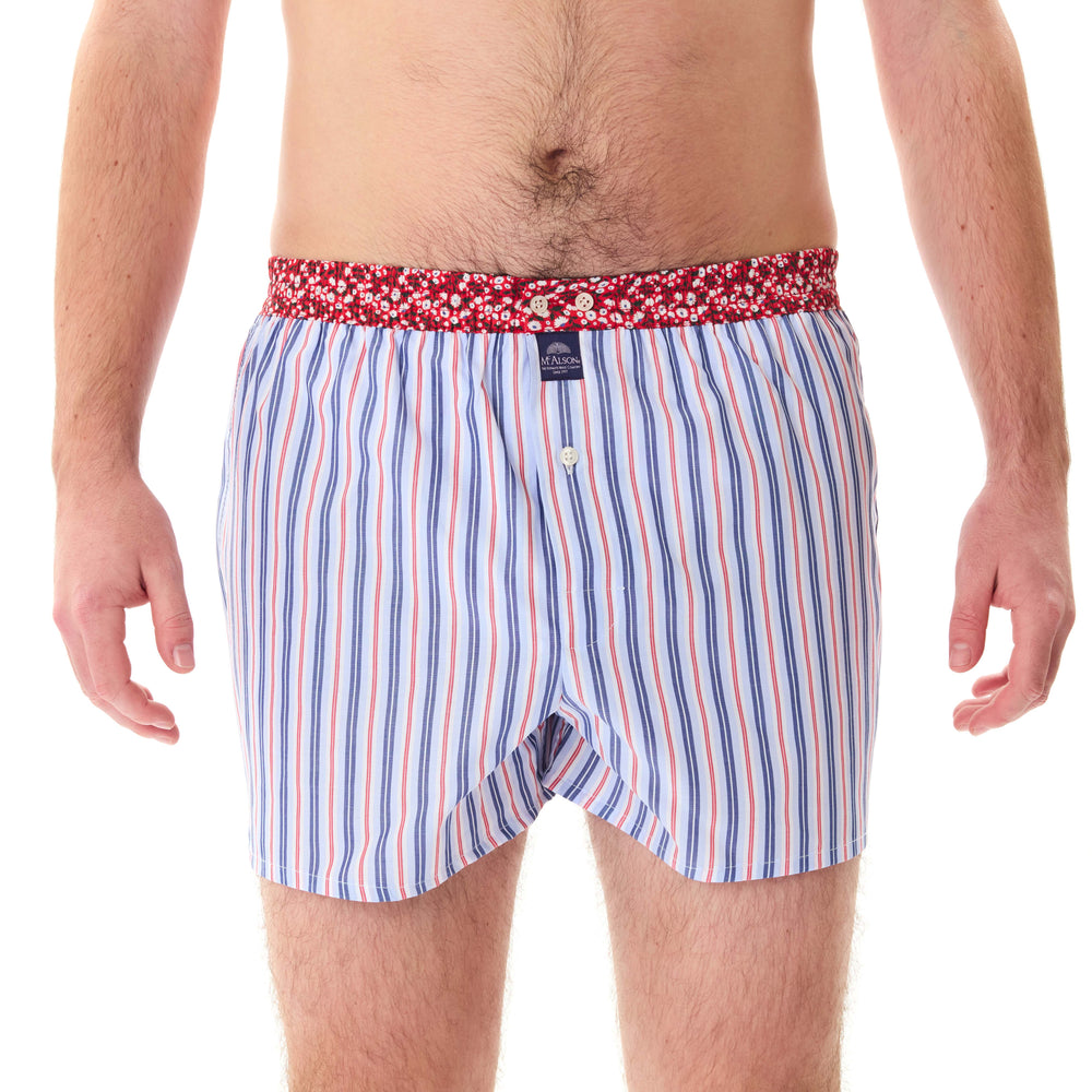 M5206 - Gestreift hellblau, marine & rot