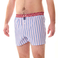 M5206 - Stripes light blue, navy & red