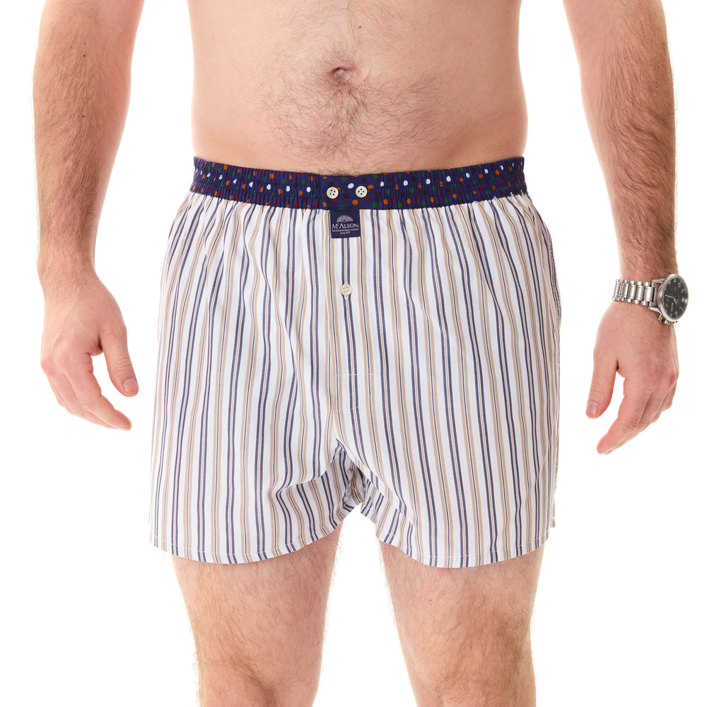 M5210 - Strisce blu-marino & cachi