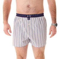 M5210 - Strisce blu-marino & cachi