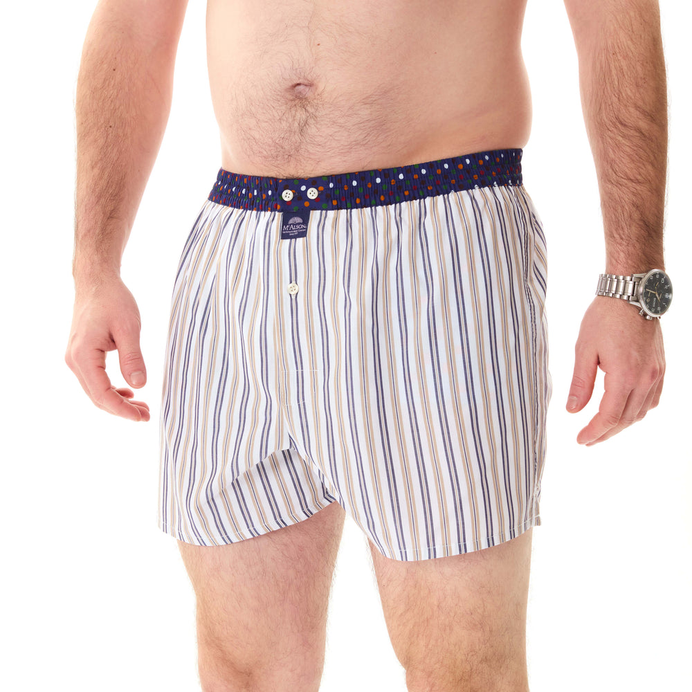 M5210 - Strisce blu-marino & cachi