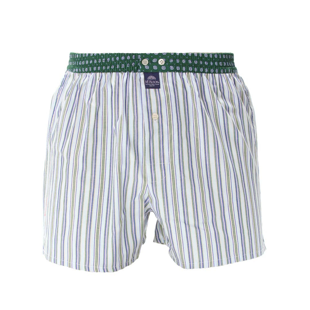 M5218 - Stripes light blue & green