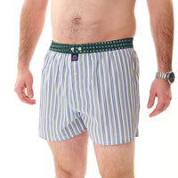 M5218 - Stripes light blue & green