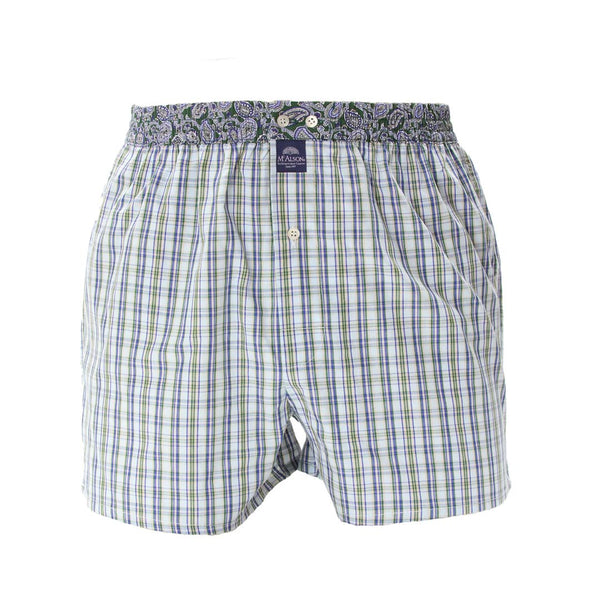 M5219 - Checkered light blue & green