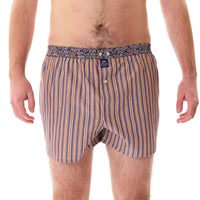 M5220 - Gestreift marine, gelb & bordeaux