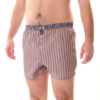 M5220 - Gestreift marine, gelb & bordeaux