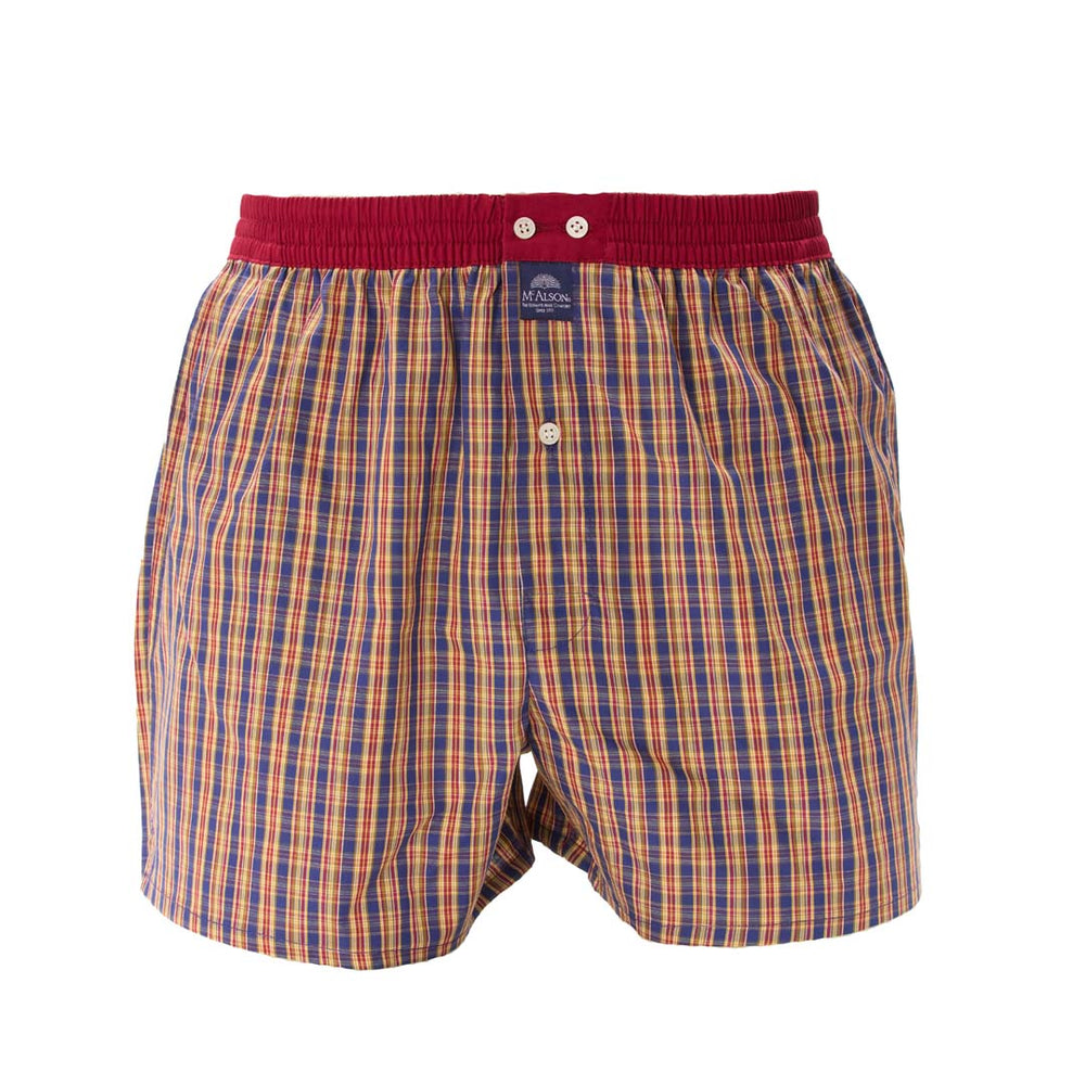M5221 - Checkered navy, yellow & bordeaux