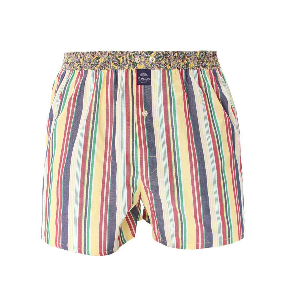 M5222 - Rayé rouge, jaune & marine