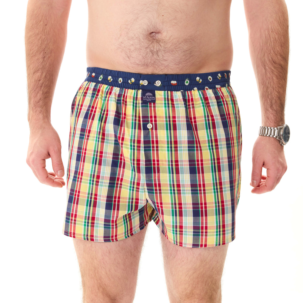 M5223 - Kariert rot, gelb & marine