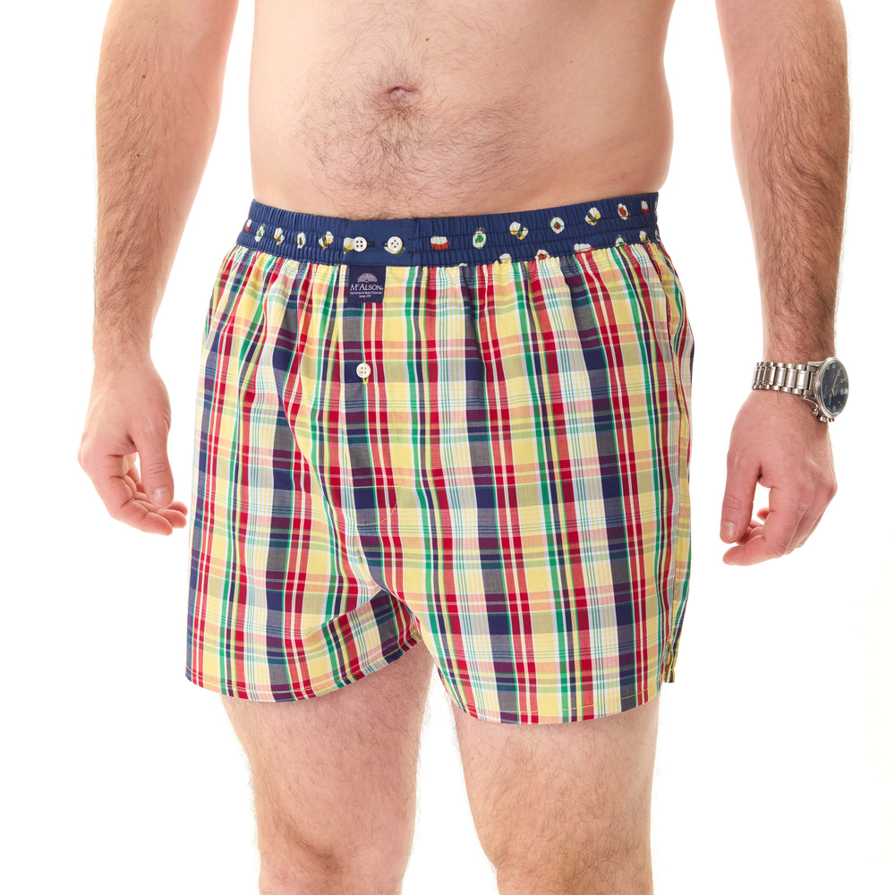 M5223 - Kariert rot, gelb & marine