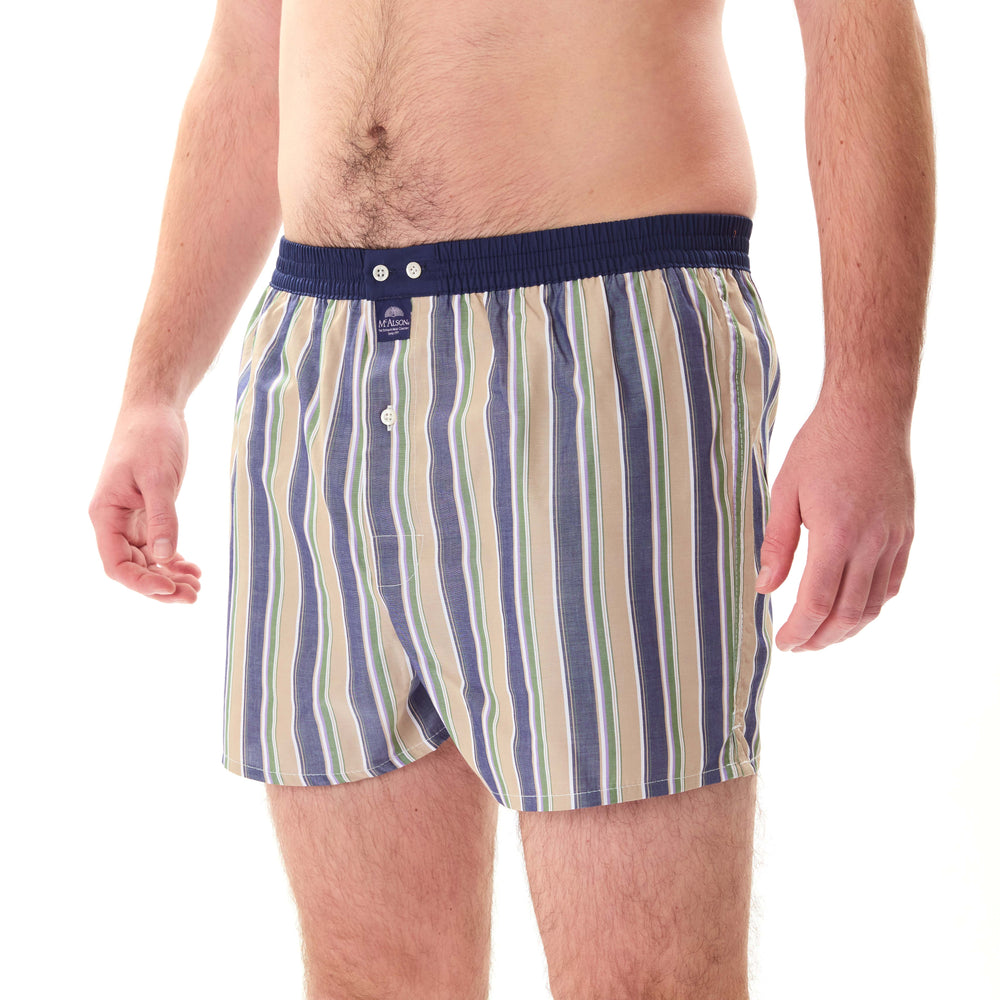 M5224 - Striped brown, green & navy