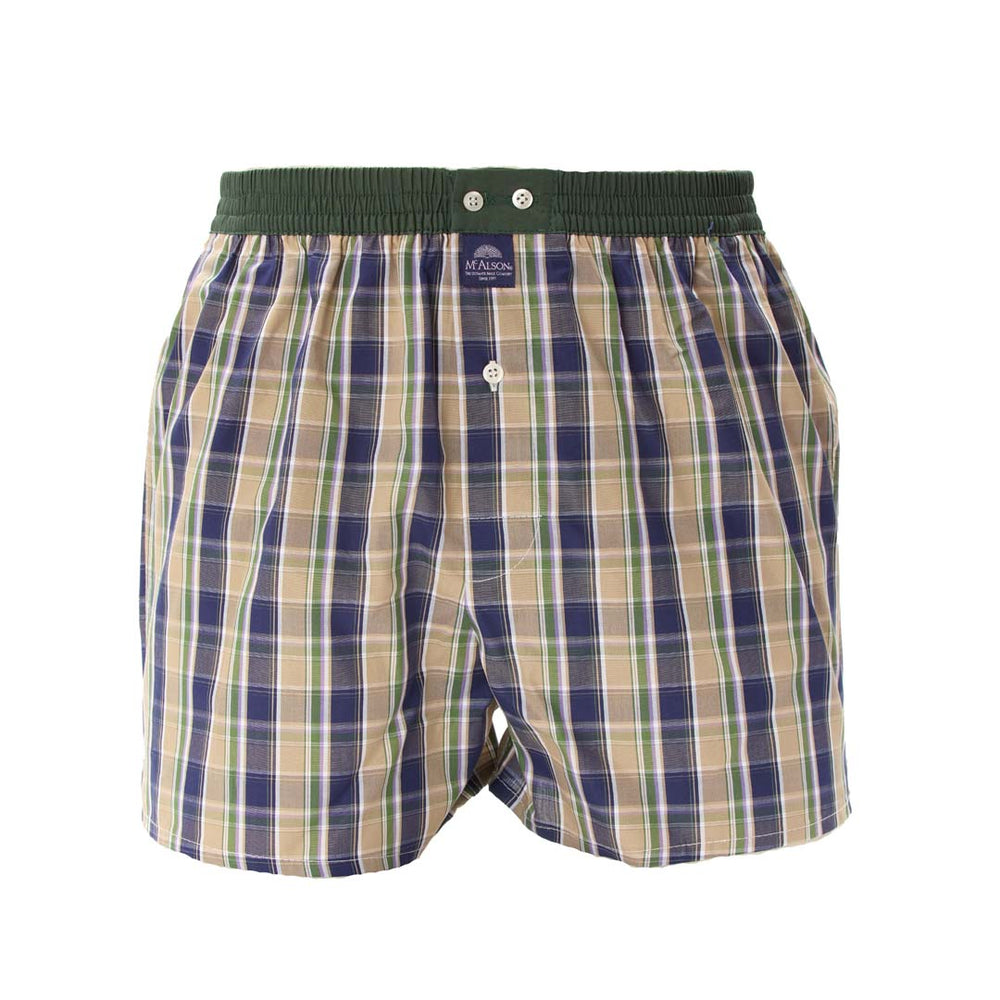 M5225 - Checkered brown, green & navy