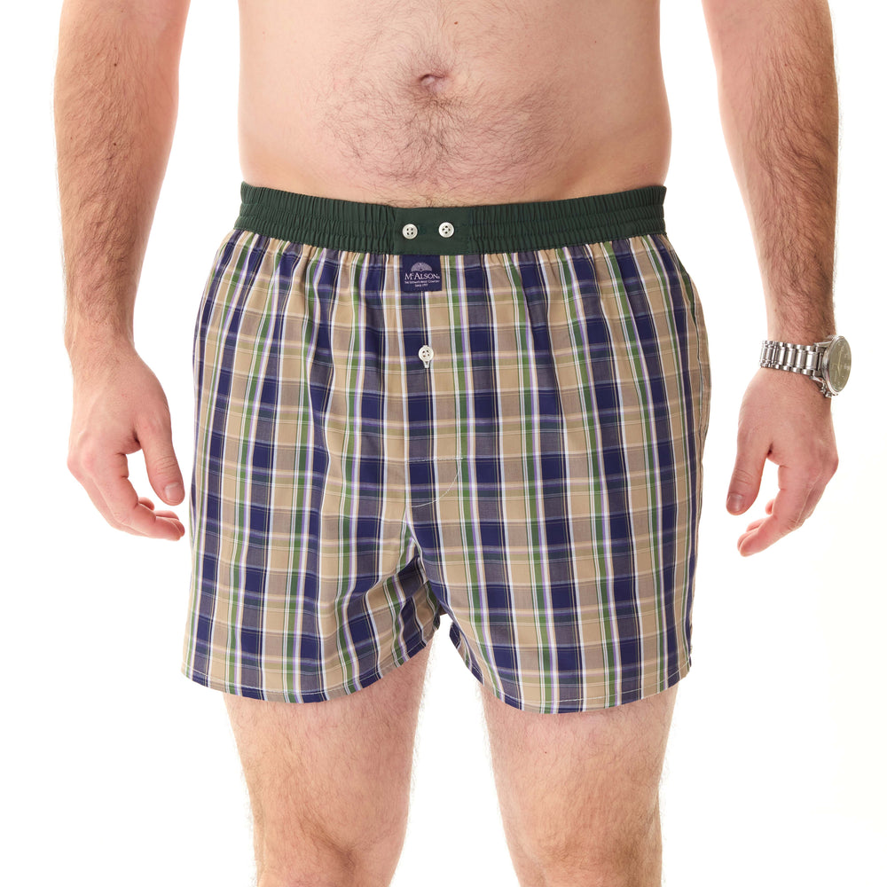 M5225 - Checkered brown, green & navy