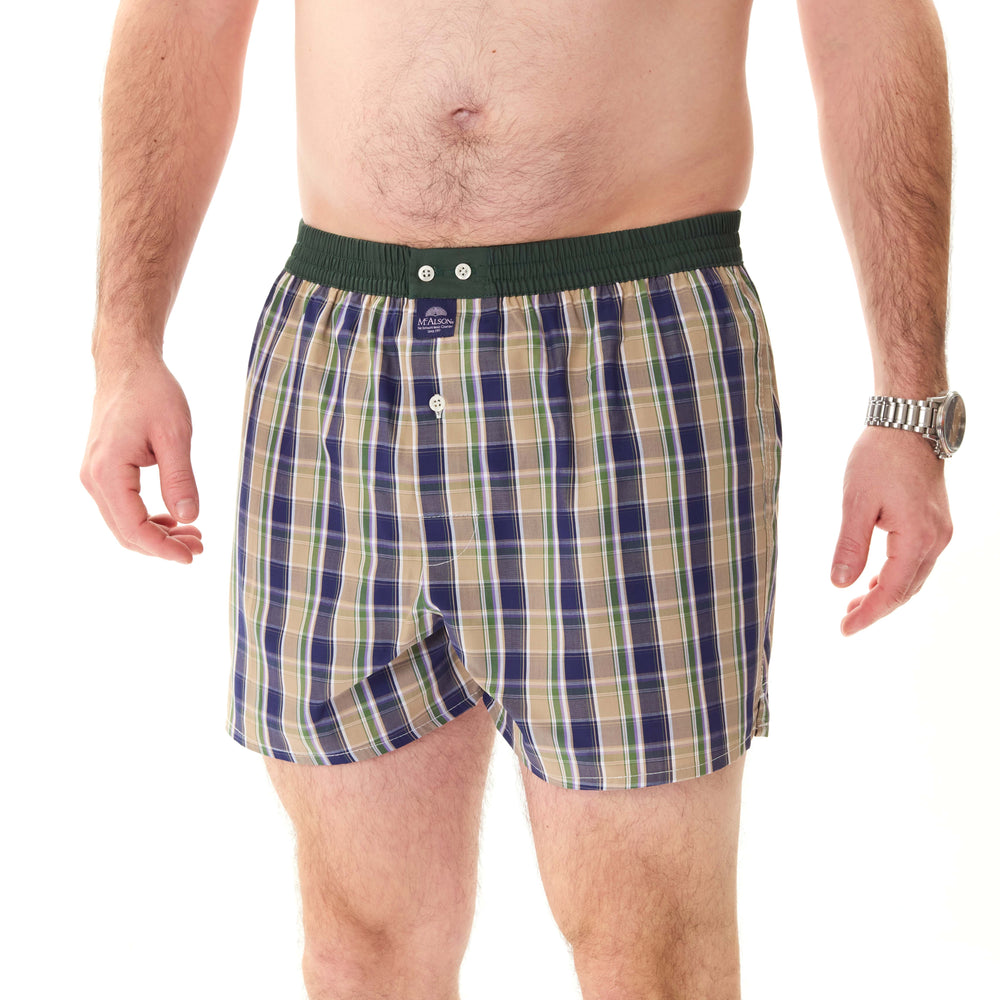 M5225 - Checkered brown, green & navy