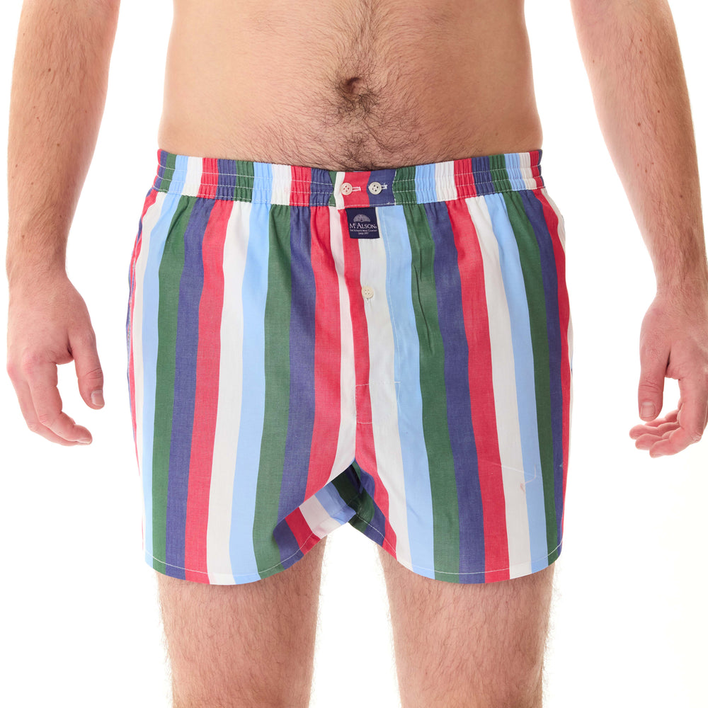 M5226 - Strisce azzurro, rosso & verde