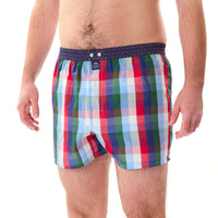 M5227 - Quadrettato blu, rosso & verde