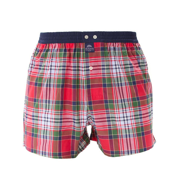 M5231 - Carreaux marine, vert & rouge