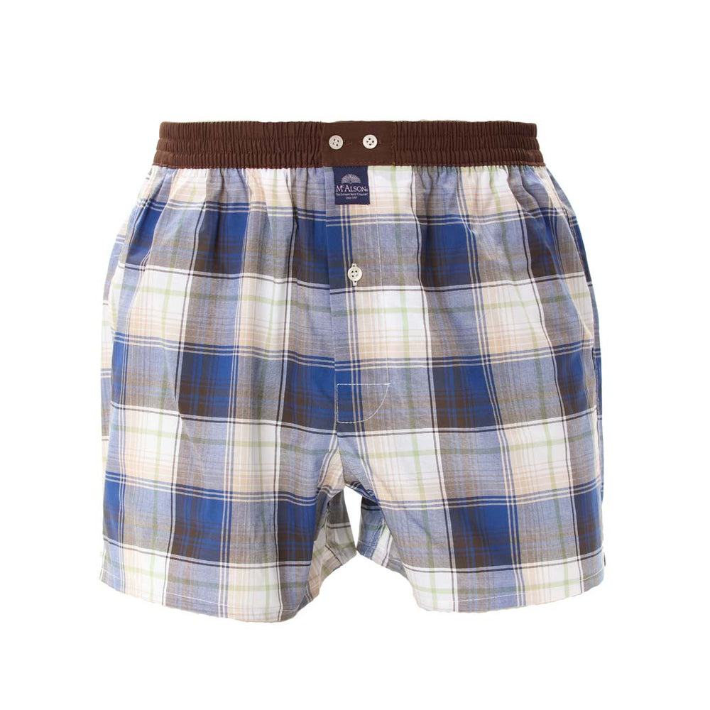 M5233 - Madras marine, grün & braun