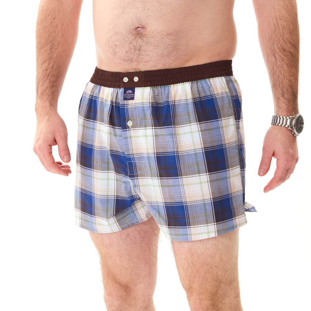 M5233 - Madras marine, grün & braun